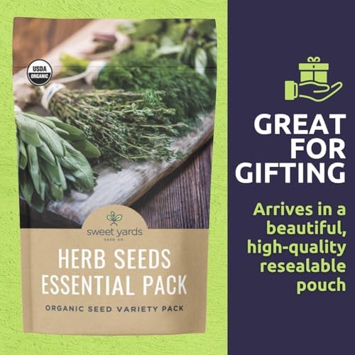 Organic Herb Seeds Variety Pack - 5 Individual Packs - 2026 Season - Basil, Oregano, Dill, Thyme & Parsley. for Indoor & Outdoor Planting (Non-GMO, Certified Organic) - Image 6