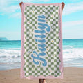 JML Personalized Beach Towel with Name, Custom Flower Beach Towel, Customized Microfiber Pool Towel, Quick Dry & Absorbent Swim Towel for Adult,Anniversary, Birthday, Summer Holiday,Vacation by JML
