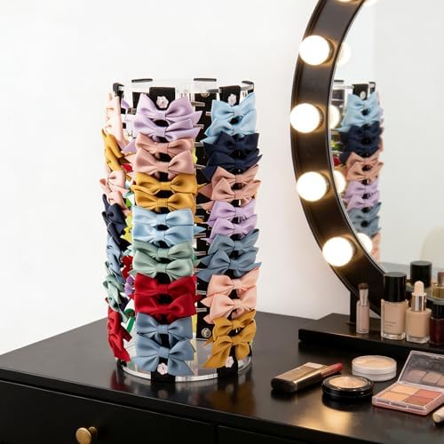 Bow Organizer for Girls - Large Capacity Hair Clip Organizer, Effortless Hair Bow Holder for Home Dresser, Perfect for Gifting, Essential Storage Solution for Girls (Black) - Image 2