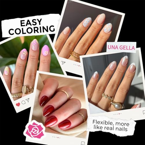 UNA GELLA Extra Short Almond Nail Tips 216Pcs X-Soft Gel Press on Nails - Image 3