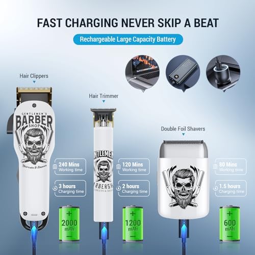 BESTBOMG® Hair Clippers for Men, Clipper, Trimmer & Shaver Set, BS-Y4T9 - Image 5