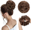 CJL HAIR Large Messy Bun Hair Piece Wavy Curly Scrunchies Synthetic Chignon Ponytail Hair Extensions Thick Updo Hairpieces for Women Chocolate Multi by CJLHAIR