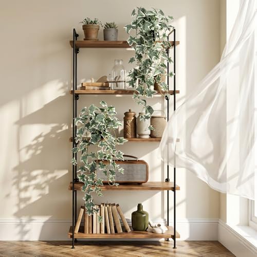 Fake Ivy Hanging Plant - Artificial Plants Indoor with Pots Set of 2, Fake Potted Plants for Outdoor, Silk Faux Greenery Pothos for Wall Tabletop Desk Decor, White Green 33In - Image 6