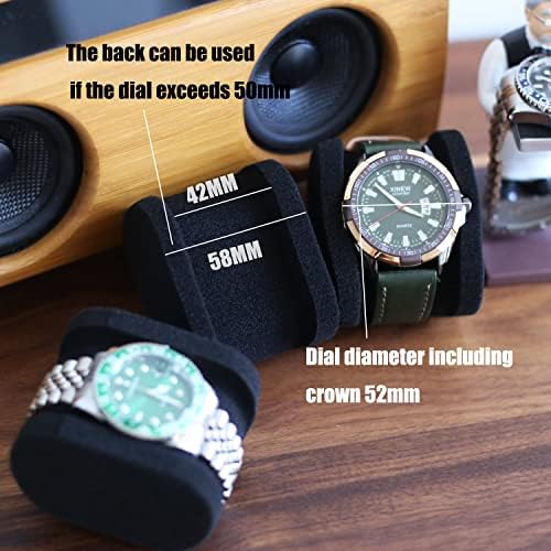 Watch Travel Case for Men and Women Portable Single Watch Storage box and Organizer for Wristwatches and Smart Watches (Black（2 slot）) - Image 5