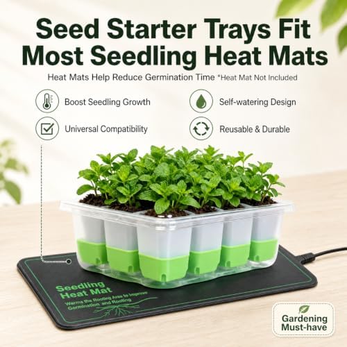 5 Pack 60-Cell Flexible Silicone Seed Starter Trays for Easy Transplant - Image 3