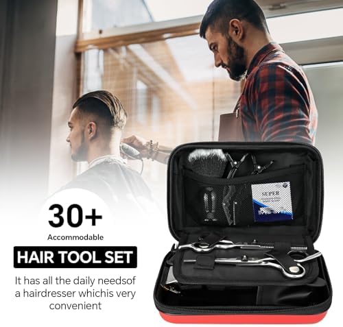 Professional Hair Cutting Scissors Shears Kits, 10 pcs Hair Cutting Kit Includes Barber Bag, Thinning Scissors, Combs, Razor Blades, Neck Duster, Clips for Salon & Home/Men/Women/Kids - Image 2