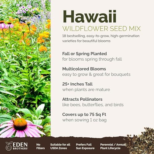 Eden Brothers Hawaii Wildflower Mixed Seeds for Planting, 1 oz - Image 2