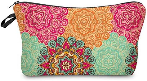 Deanfun Cosmetic Bag for Women, Mandala Flowers Waterproof Makeup Bags Roomy Toiletry Pouch Travel Accessories Gifts (51560) by Deanfun