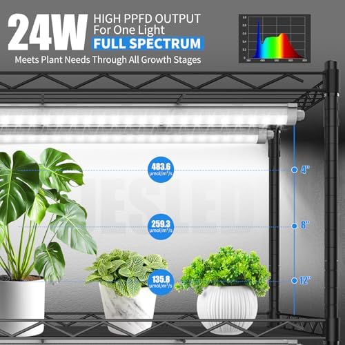 JESLED Indoor Greenhouse with Grow Light, 4-Tier, 23.6x13.8x59.1IN - Image 2