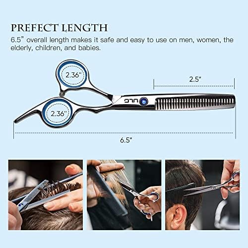 Hair Cutting Scissors Thinning Shears Kit ULG Professional Barber Hairdressing Texturizing Salon Razor Edge Scissor Japanese Stainless Steel 6.5 inch - Image 3