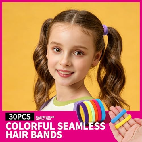 Teenitor Colorful Hair Accessories Kit for Woman Girls 500pcs Elastic Hair Bands 30pcs Ponytail Holders, Seamless Thick Hair Bands, 40pcs Bobby Pins Colorful - Image 4