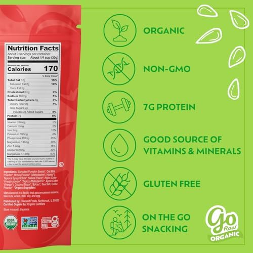 Go Raw Organic Sprouted Pumpkin Super Crunch Seeds - Sweet Thai Chili Snack - Image 2