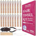 NIACONN Galaxy Glitter Hair Tinsel Extensions Kit with Tools and Beads, 48 Inch Sparkly Fairy Colorful Tensile Strands Shiny Hair Accessories for Women Girls Kids by NIACONN