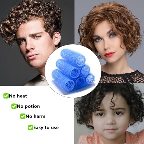 ZMD 18Pcs Self Grip Small Hair Rollers Curlers, Plastic Hair Rollers Heatless Salon Hairdressing Curlers DIY Curly Hair Accessories for Women Girls Short Thin Fine Hair (0.8 x 2.4 Inch) - Image 4