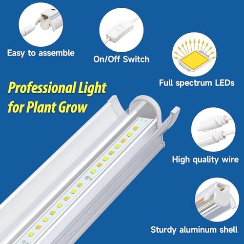 T5 Grow Lights for Seedlings, 10W x4, LED Grow Lights for Seed Starting - Image 2