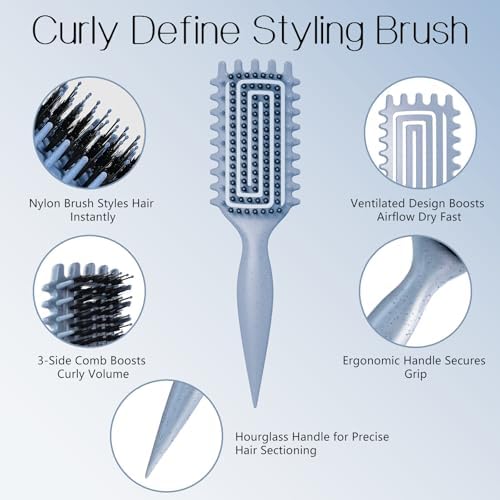 Curly Hair Brush, Curl Brush for Wet & Dry Hair - Image 2