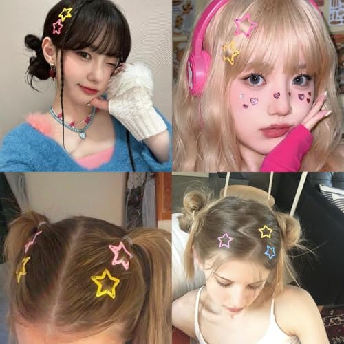 VIBILIA Star Hair Clips Y2K Multicolor Metal Hair Accessories-30 PCS 1.18" - Image 3