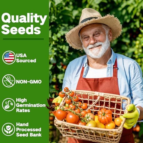 Year-Round Zone 7 Seed Bank, Gift for Mom Dad, 32 Varieties Heirloom Seeds - Image 4
