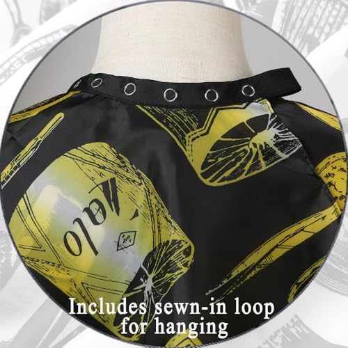 Professional Waterproof Hair Styling Cape Haircuting Salon Cape Gown Hair Salon with Snap Closure Yellow Stripes - Image 6