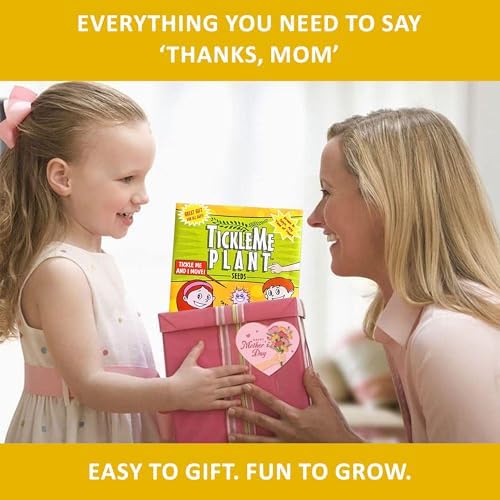Birthday Gift for Mom – TickleMe Plant that Moves When Touched – Adult Plants Can Produce Pink Flowers – Unique Gift for Mom from Daughter, Son or Kids – Easy Indoor Grow Kit - Image 3