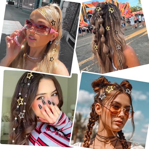 VIBILIA 18 Pcs Star Hair Clips Y2K Non-Slip Snap Hair Accessories, Silver - Image 7