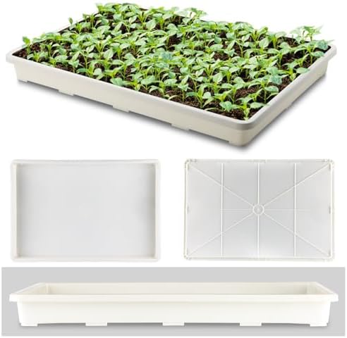 RooTrimmer 5 Pack Nursery Pot Tray, Carrying and Holding Plant Tray for Pot 24 Cell Carrying Holder Drainage Watering Plant Tray (White) - Image 3