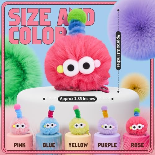 Crazy Hair Day Accessories for Girls, Funny Hair Clips for Kids - Image 2
