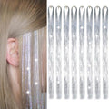 Hair Tinsel 8 Packs 1600 Strands 50 Inch Tinsel Hair Extensions Silver Heat Resistant Glitter Sparkling Shinny Fairy Hair Accessories for Women(Silver, 50Inch 8Packs) by Sala