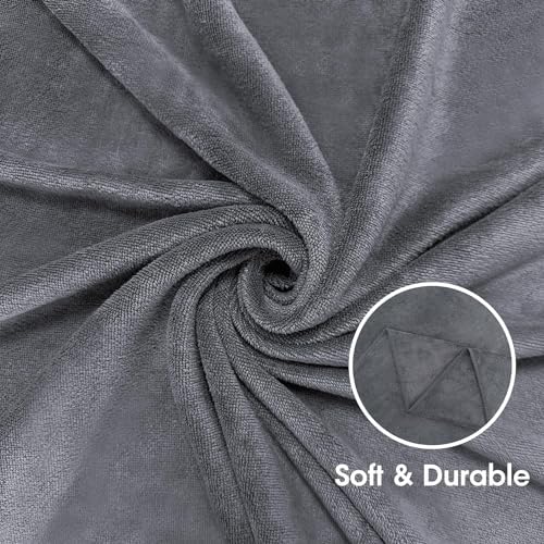 JML Bath Towels for Adult Body, 30" x 60", 4 Pack, Grey - Image 5