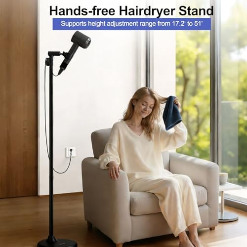 Heavy Duty Hair Dryer Stand, 360° Rotating, Adjustable Height - Image 6