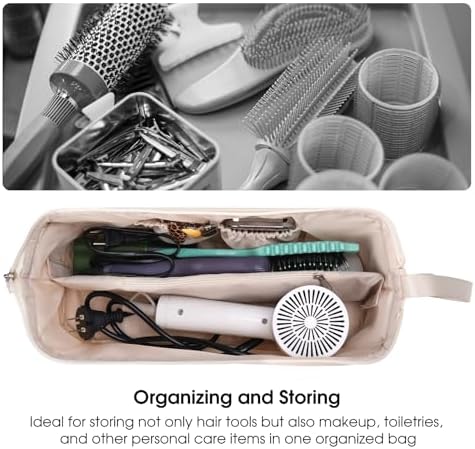 Hair Tools Travel Bag, Quilted Hair Tool Bag for Women, Portable Hair Dryer Organizer Case Compatible with Dyson Airwrap Styler - Image 3