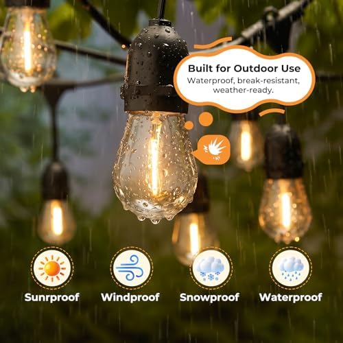 GvvooHome S14 Outdoor String Light Bulbs for Patio & Backyard, 30 Pack - Image 5