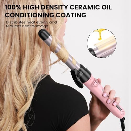 Rotating Automatic Curling Iron Set 3 Ceramic Barrels for Long Hair Waves - Image 6