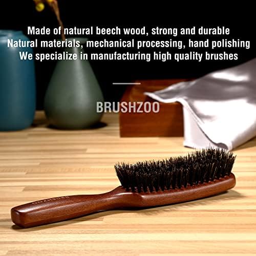 Hair Brush for Men Fine Thin Wavy Hair, Boar Bristle Hair Brush for Add Shine Improve Texture Reduce Frizz, Hairbrush for Beard Straightens Softens - Image 6