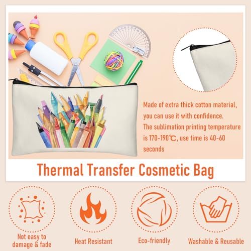 Legigo Blank Canvas Bags Zipper Pouch Makeup Bags Pencil Pouch Bulk - Image 3
