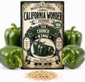 California Wonder Pepper Seeds, Classic Bell Pepper Seeds for Planting Vegetable Garden Seeds, Thick Walled Sweet Peppers for Fresh Eating, Lunchboxes Home Garden & Outdoor Planting by BraggableGardens
