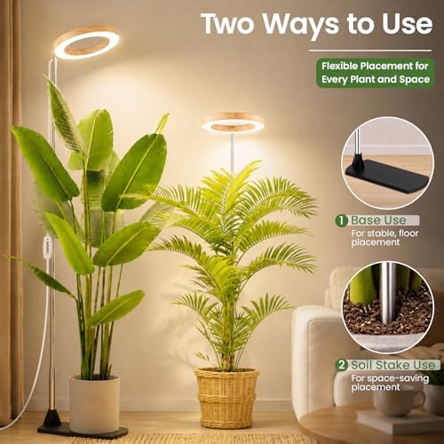 Grow Lights for Indoor Plants, 6.3" Full Spectrum Plant Light with Base - Image 2