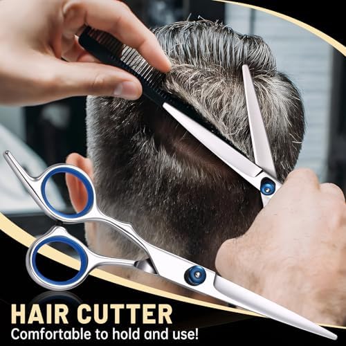Hair Cutting Scissors Set, 4Cr13MoV Cutting and Thinning Shears, 9-Piece - Image 5