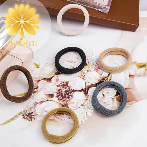 Kanprincess Nylon Hair Ties, 100PCS No-Damage Soft Bands for Women - Image 6