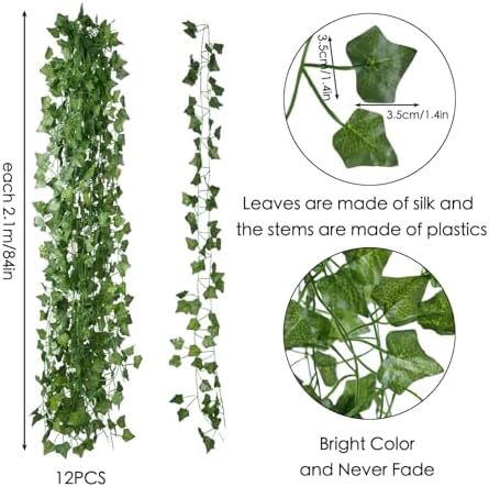Freyalife Fake Vines for Room Decor(48Pack336Ft) Aesthetic Artificial Plant Ivy Leaves Hanging Greenery Garlands for Home Bedroom Wall Wedding Christmas Party Office patio Indoor, Outdoor Garden Décor - Image 2
