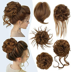 HMD 5 Pieces Messy Hair Bun Hairpiece Tousled Updo for Women by HMD