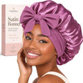 Silk Satin Hair Bonnet for Sleeping Women with Adjustable Tie by Originbuty