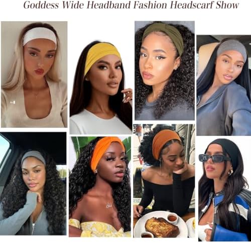 XTREND 4 Packs Wide Headband Fashion Headscarf Bohemian Style Elastic Knotted Non-slip Headband Suitable For Black Women Outdoor Yoga Sports Printed Hair Accessories - Image 6