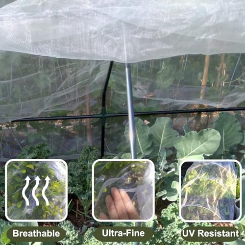 Garden Netting Pest Barrier, 10x50 FT Ultra Fine Mesh Insect Netting - Image 5