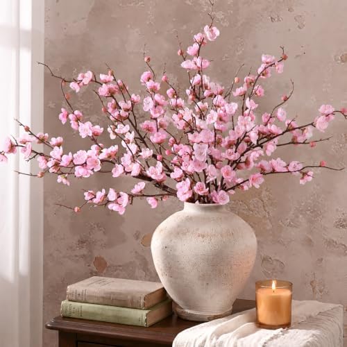 36'' Cherry Blossom Decor, 4 Pcs Long Stem Artificial Flowers for Tall Vase by Waipfaru