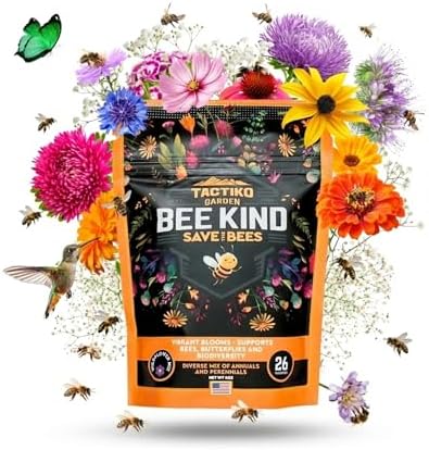 Tactiko Save the Bees Wildflower Seed Mix, 4oz by TactikoSurvival