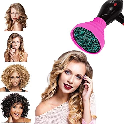 Universal Collapsible Hair Dryer Diffuser Attachment- Salon Grade Tool,Lightweight Foldable Portable Travel Folding Design Fit Most of Blow Dryers-PinkPink - Image 3