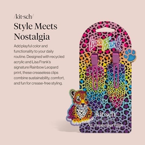 Lisa Frank x Kitsch XL Creaseless Hair Clips for Women - 2pcs - Image 2