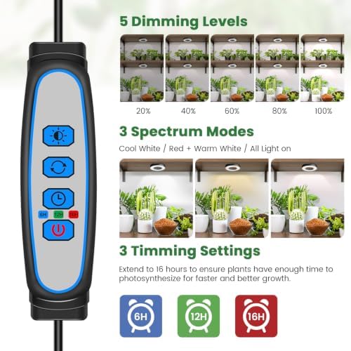 3.5" Grow Lights for Indoor Plants, 36W Full Spectrum Plant Light - Image 5