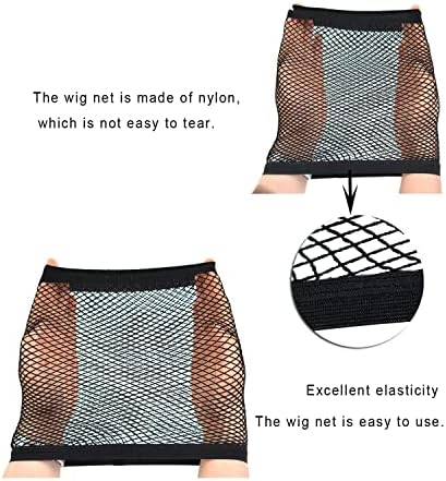 2 Pieces Mesh Wig Caps for Long Hair with Open-end Wig Cap Weaving Wig Cap for Women (Black L) - Image 4
